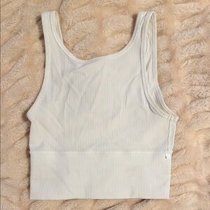 lululemon reversible white ribbed tank top